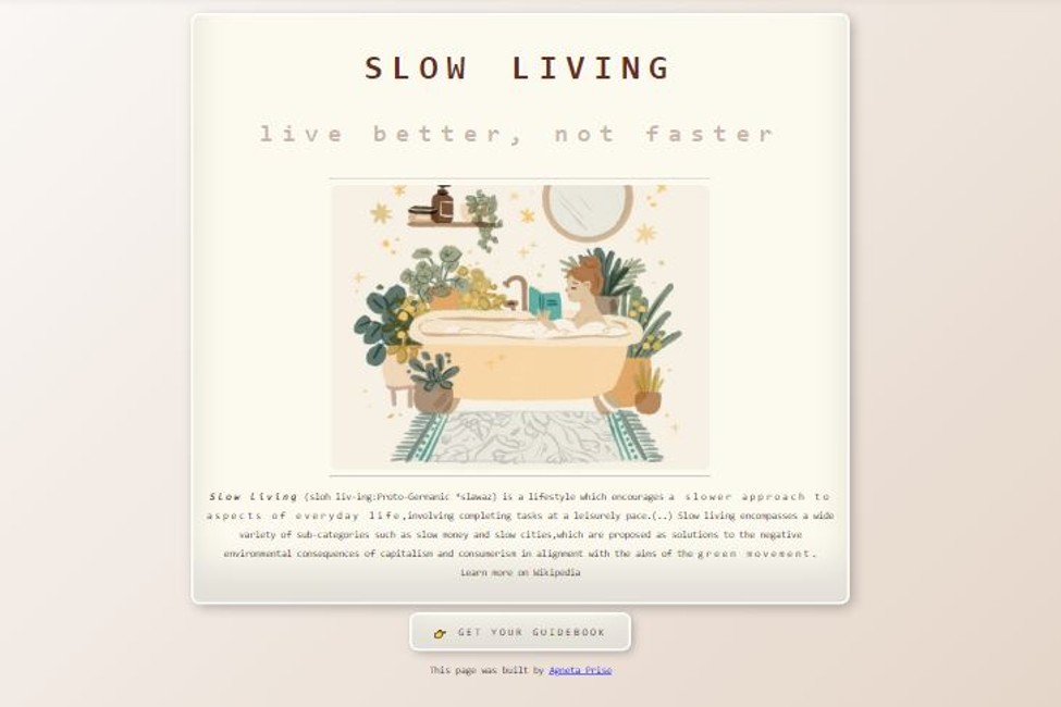 Slow Living Project Preview